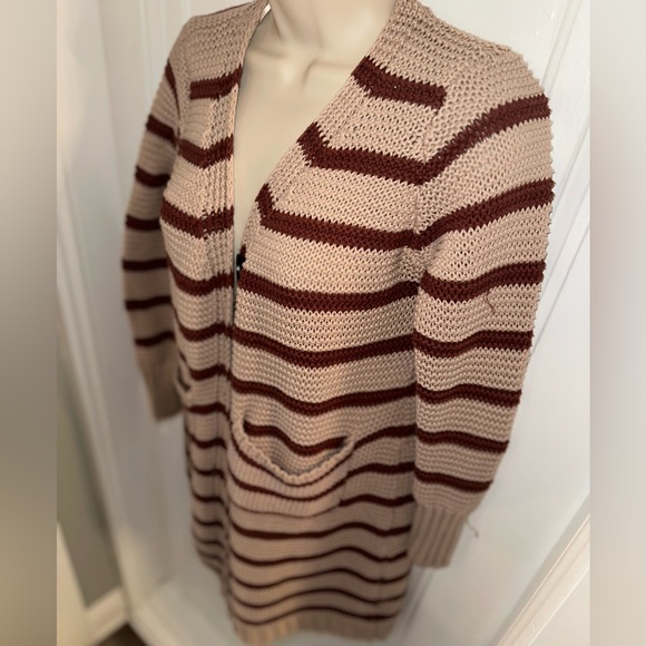 Altar'd State (Small/Medium) Striped Knit Buttoned Sweater Cardi - Picture 4 of 8